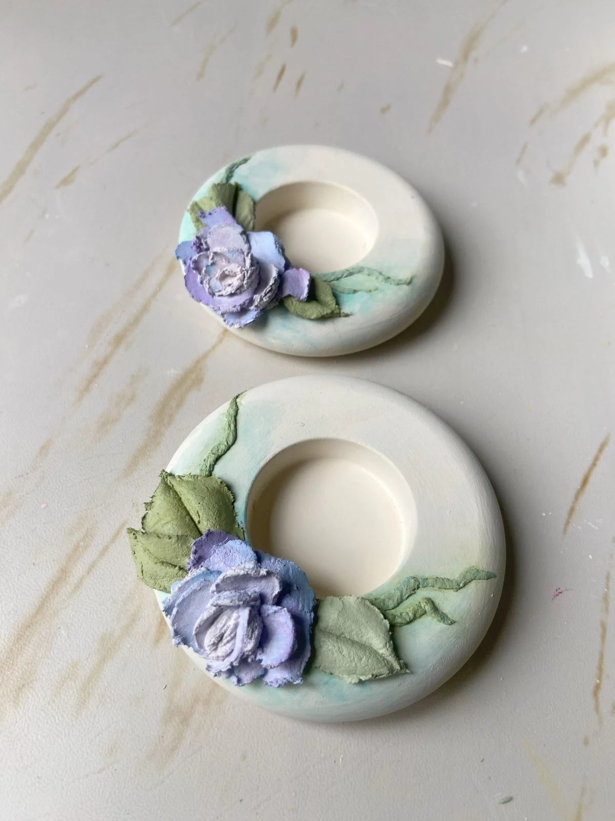 Neel Pushp Lavender Tealight Pair