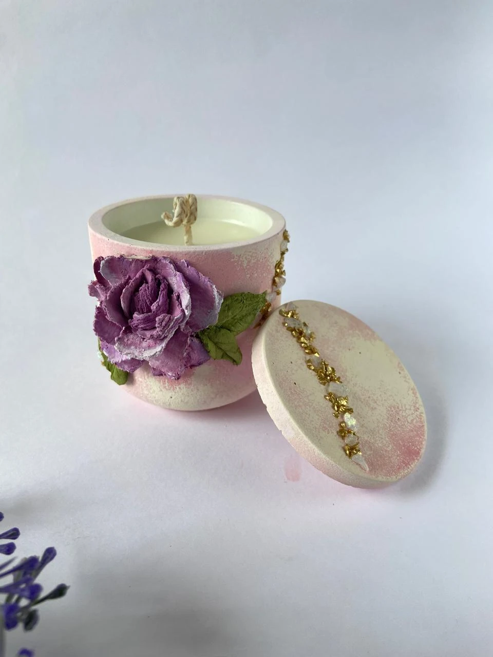 Meher Lavender Floral Candle Vessel